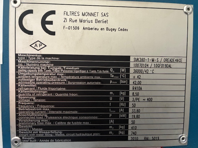 GROUPE FROID FILTRES MONNET SVK 360-1-W-S An 2010 (1)